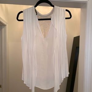 Zara Tops - Zara sleeveless embroidered blouse with pleating Zara Tops - Zara sleeveless embroidered blouse with pleating